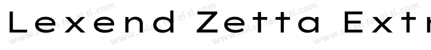 Lexend Zetta ExtraBold字体转换
